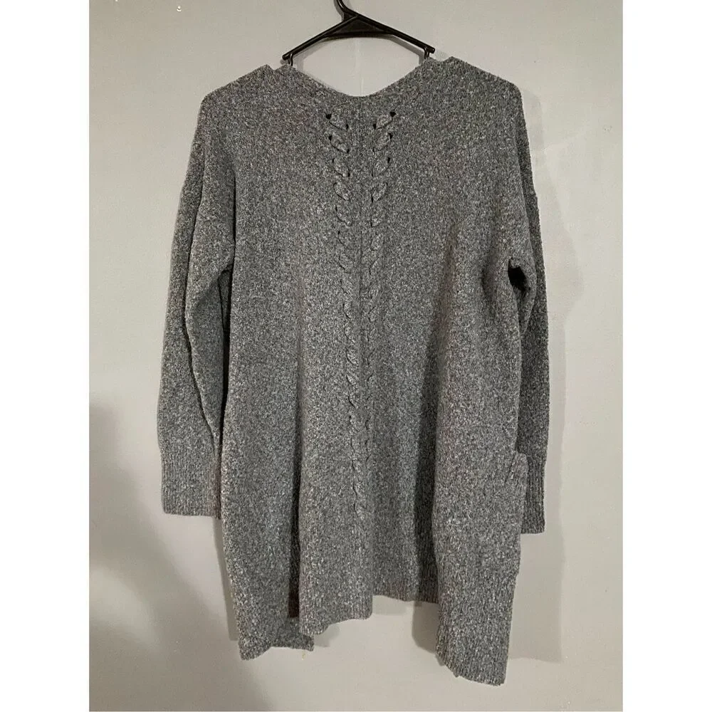 A.N.A Grey Open Front Knit Pocket Cardigan Size XSmall